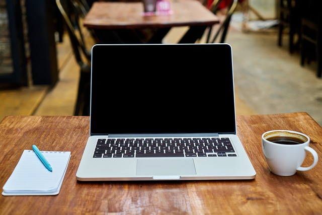 Laptop at the coffee shop